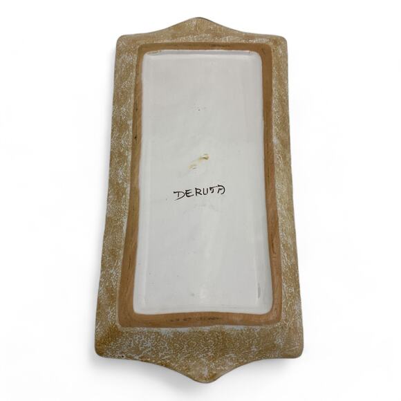 Deruta Italy Espresso Demitasse Serving Set Two Cups Sugar Bowl Tray Italian - Picture 9 of 10